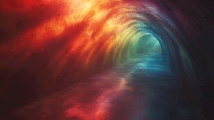 绚丽多彩的梦幻光线隧道