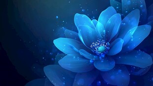 梦幻蓝花 闪烁微光背景