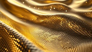 金色流动质感科技纹理背景