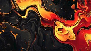 炫彩流动火焰抽象艺术图