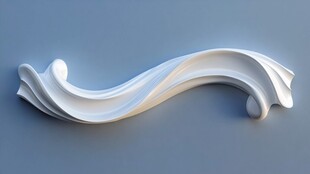 白色装饰性石膏曲线造型