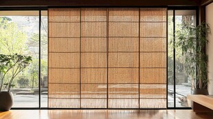 室内竹帘营造自然氛围