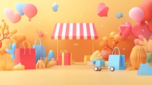 缤纷购物场景 洋溢欢乐氛围