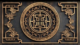 中式古典雕花装饰图案