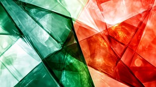 多彩几何玻璃质感背景图