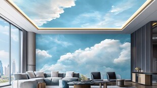 梦幻天空主题客厅室内设计