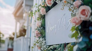 浪漫婚礼装饰牌尽显甜蜜