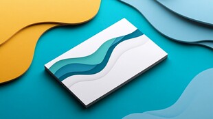 创意波浪风格名片展示