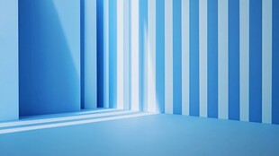 蓝色条纹空间光影效果