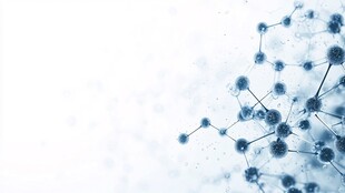 科技感分子结构背景图
