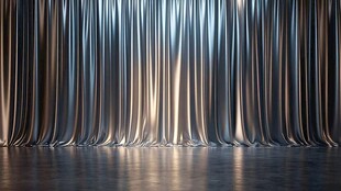 金属质感垂帘背景画面