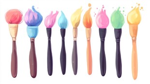 多彩绘画刷 艺术创作好帮手