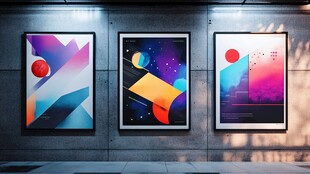 现代艺术风海报展示