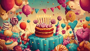 梦幻生日派对糖果世界