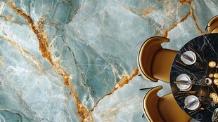 轻奢风大理石餐桌场景