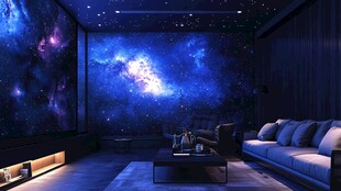 梦幻星空主题客厅空间