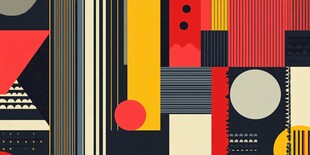 几何抽象艺术风格图案设计