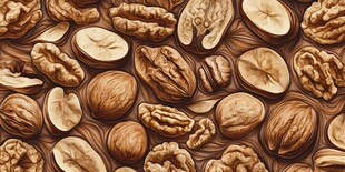 多样核桃特写图案纹理