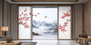 中式典雅客厅的诗意窗景