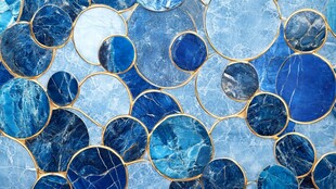 蓝色圆形马赛克纹理图案