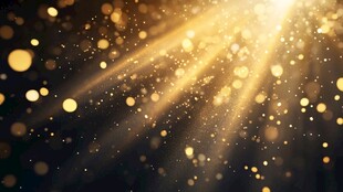 金色光芒闪耀粒子背景