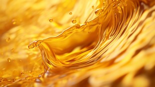 金黄油滴飞溅的美妙瞬间