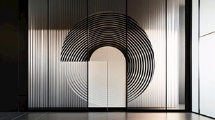 现代简约几何图案墙面设计