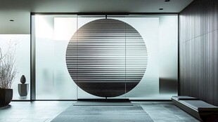 现代简约风格室内圆形隔断