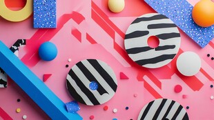 多彩几何形状创意摆件