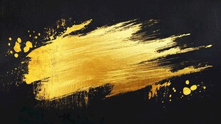 金色笔触泼墨背景图