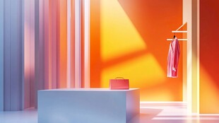 时尚室内空间挂衣场景