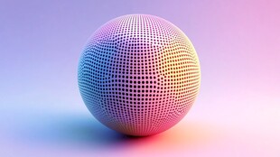 彩色网格球体 梦幻背景