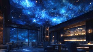 梦幻星空主题浪漫餐厅