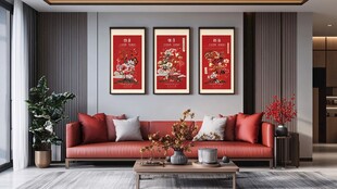 中式客厅的喜庆装饰风采