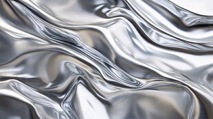 银色流动波纹金属质感图