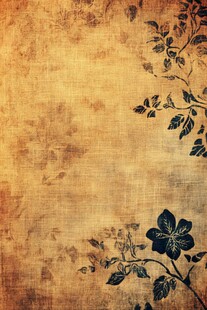 复古花卉纹理背景图