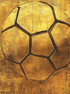 金色质感足球艺术图像