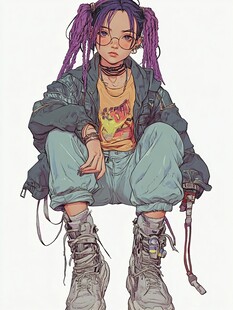 潮流酷女孩个性穿搭造型