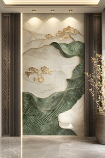 中式山水玄关装饰艺术