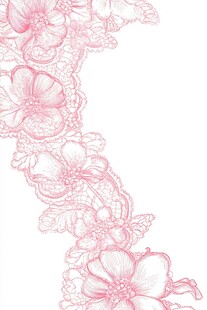 粉色花朵蕾丝花边图案