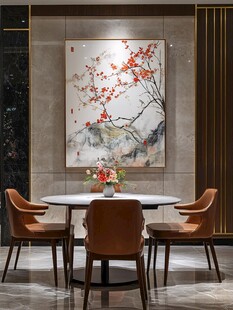 中式餐厅雅致桌椅装饰画