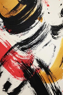 抽象笔触色彩艺术画作
