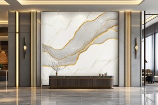 现代轻奢大理石纹客厅背景墙