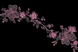 粉色花卉藤蔓装饰图案