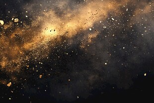 宇宙尘埃飞舞奇幻景象