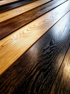 多彩实木地板纹理特写