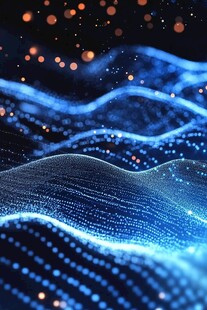 科技感粒子波动背景图