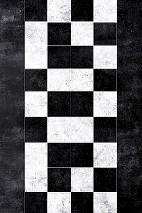 黑白棋盘格墙面纹理图案