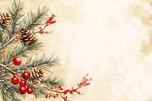 圣诞松枝背景图
