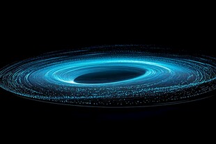 蓝色科技感旋涡宇宙图景